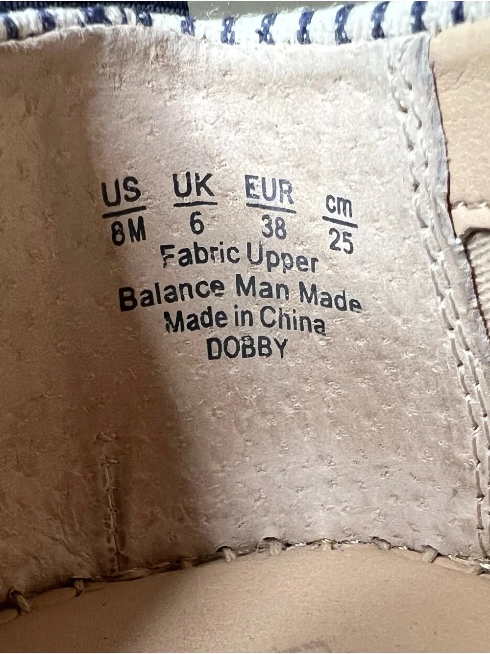 Franco Sarto Navy and White Striped Canvas Espadrilles. Size 8